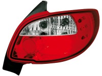 LED zadn� sv�tla Peugeot 206 98-09 �erven�/crystal