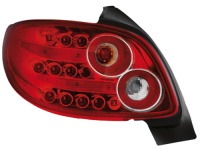 LED zadn� sv�tla Peugeot 206 98-09 �erven�/crystal
