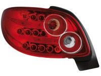 LED zadn� sv�tla Peugeot 206cc 98-09 �erven�/crystal