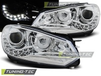 P�edn� sv�tla Volkswagen Golf 6, 2009-, LED Daylight, chrom, H7 + RL denn� sv�cen� P�edn� sv�tla Volkswagen Golf 6, 2009-, LED Daylight, chrom, H7 + RL denn� sv�cen�