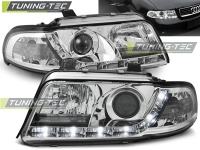 P�edn� sv�tla Audi A4, 1999-2000, facelift, LED Daylight, chrom P�edn� sv�tla Audi A4, 1999-2000, facelift, LED Daylight, chrom