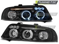 P�edn� sv�tla Audi A4, 1999-2000, facelift, Angel Eyes, �ern� black + 3xled P�edn� sv�tla Audi A4, 1999-2000, facelift, Angel Eyes, �ern� black + 3xled