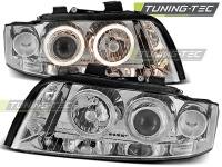 P�edn� sv�tla Audi A4, 2001-2004, Angel Eyes, chrom P�edn� sv�tla Audi A4, 2001-2004, Angel Eyes, chrom