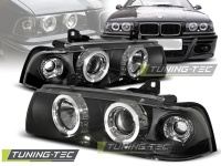 P�edn� sv�tla BMW E36, 1991-1998, Angel Eyes, �ern� black, sedan, compact, touring P�edn� sv�tla BMW E36, 1991-1998, Angel Eyes, �ern� black, sedan, compact, touring
