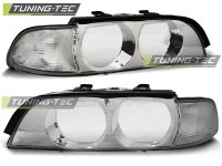 P�edn� sv�tla BMW E39, 1995-2000, Kryty sv�tel, n�hradn� sklo, chrom proveden�