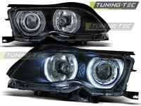 P�edn� sv�tla BMW E46, 2001-2005, Angel Eyes CCFL, �ern� black, s motorky P�edn� sv�tla BMW E46, 2001-2005, Angel Eyes CCFL, �ern� black, s motorky