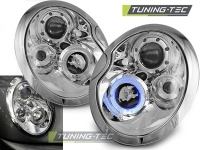 P�edn� sv�tla Mini Cooper, 2001-2006, Angel Eyes, chrom P�edn� sv�tla Mini Cooper, 2001-2006, Angel Eyes, chrom