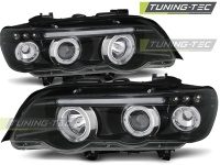 P�edn� sv�tla BMW X5, 1999-2003, Angel Eyes, �ern� black, diody P�edn� sv�tla BMW X5, 1999-2003, Angel Eyes, �ern� black, diody