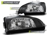 P�edn� sv�tla Honda Civic, 1991-1995, 2/3dve�., �ern� black