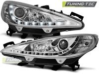 P�edn� sv�tla Peugeot 207, 2006-2009, LED Daylight, chrom P�edn� sv�tla Peugeot 207, 2006-2009, LED Daylight, chrom