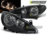 P�edn� sv�tla Peugeot 307, 2001-2005, Angel Eyes, �ern� black s mlhovkou 2 P�edn� sv�tla Peugeot 307, 2001-2005, Angel Eyes, �ern� black s mlhovkou 2