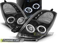 P�edn� sv�tla Toyota Yaris, 2006-2009, Angel Eyes, �ern� black P�edn� sv�tla Toyota Yaris, 2006-2009, Angel Eyes, �ern� black
