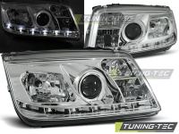 P�edn� sv�tla Volkswagen Bora, 1998-2005, LED Daylight, chrom 1