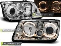 P�edn� sv�tla Volkswagen Bora, 1998-2005, Angel Eyes, chrom 1 P�edn� sv�tla Volkswagen Bora, 1998-2005, Angel Eyes, chrom 1