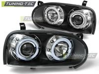 P�edn� sv�tla Volkswagen Golf 3, 1992-1998, Angel Eyes, �ern� black 2