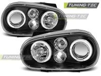 P�edn� sv�tla Volkswagen Golf 4, 1998-2003, Angel Eyes, �ern� black 2 P�edn� sv�tla Volkswagen Golf 4, 1998-2003, Angel Eyes, �ern� black 2