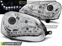 P�edn� sv�tla Volkswagen Golf 5, 2003-2009, LED Daylight, chrom 2 P�edn� sv�tla Volkswagen Golf 5, 2003-2009, LED Daylight, chrom 2