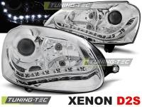 P�edn� sv�tla Volkswagen Golf 5, 2003-2009, LED Daylight, chrom, XENON D2S P�edn� sv�tla Volkswagen Golf 5, 2003-2009, LED Daylight, chrom, XENON D2S