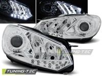 P�edn� sv�tla Volkswagen Golf 6, 2009-, LED Daylight, chrom, H7 + RL denn� sv�cen� exclusive P�edn� sv�tla Volkswagen Golf 6, 2009-, LED Daylight, chrom, H7 + RL denn� sv�cen� exclusive