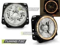 P�edn� sv�tla Volkswagen Golf 2, 1983-1991, Angel Eyes, chromov�, hlavn�
