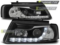 P�edn� sv�tla Volkswagen Passat B5 3B, 1996-2000, LED Daylight, �ern� black 2 P�edn� sv�tla Volkswagen Passat B5 3B, 1996-2000, LED Daylight, �ern� black 2