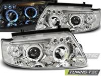 P�edn� sv�tla Volkswagen Passat B5 3B, 1996-2000, Angel Eyes, chrom 2 P�edn� sv�tla Volkswagen Passat B5 3B, 1996-2000, Angel Eyes, chrom 2