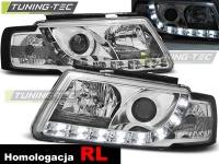 P�edn� sv�tla Volkswagen Passat B5 3B, 1996-2000, LED Daylight, chrom + RL atest P�edn� sv�tla Volkswagen Passat B5 3B, 1996-2000, LED Daylight, chrom + RL atest