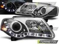 P�edn� sv�tla Volkswagen Passat 3C, 2005-2010, LED Daylight, chrom 1 P�edn� sv�tla Volkswagen Passat 3C, 2005-2010, LED Daylight, chrom 1
