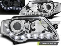 P�edn� sv�tla Volkswagen Passat 3C, 2005-2010, LED Daylight, chrom 2