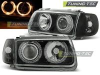 P�edn� sv�tla Volkswagen Polo 6N, 1994-1999, Angel Eyes, �ern� black + blinkr