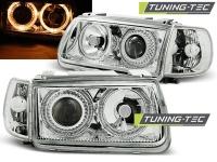 P�edn� sv�tla Volkswagen Polo 6N, 1994-1999, Angel Eyes, chrom + blinkr