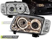 P�edn� sv�tla Volkswagen Polo 6N2, 1999-2001, Angel Eyes, chrom P�edn� sv�tla Volkswagen Polo 6N2, 1999-2001, Angel Eyes, chrom