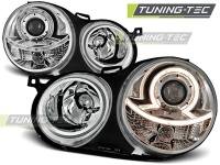 P�edn� sv�tla Volkswagen Polo 9N, 2002-2005, Angel Eyes, chrom P�edn� sv�tla Volkswagen Polo 9N, 2002-2005, Angel Eyes, chrom