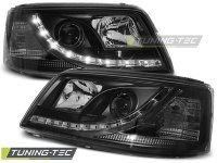 P�edn� sv�tla Volkswagen T5, 2003-2009, LED Daylight, �ern� black  2