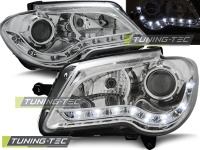 P�edn� sv�tla Volkswagen Touran, 2006-2010, LED Daylight, �ern� chrom P�edn� sv�tla Volkswagen Touran, 2006-2010, LED Daylight, �ern� chrom