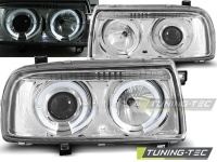 P�edn� sv�tla Volkswagen Vento, 1992-1998, Angel Eyes, chrom 1 P�edn� sv�tla Volkswagen Vento, 1992-1998, Angel Eyes, chrom 1