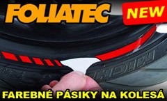 Farebn� a �t�lov� samolepiace p�siky na koles� Foliatec Pin Striping Racing